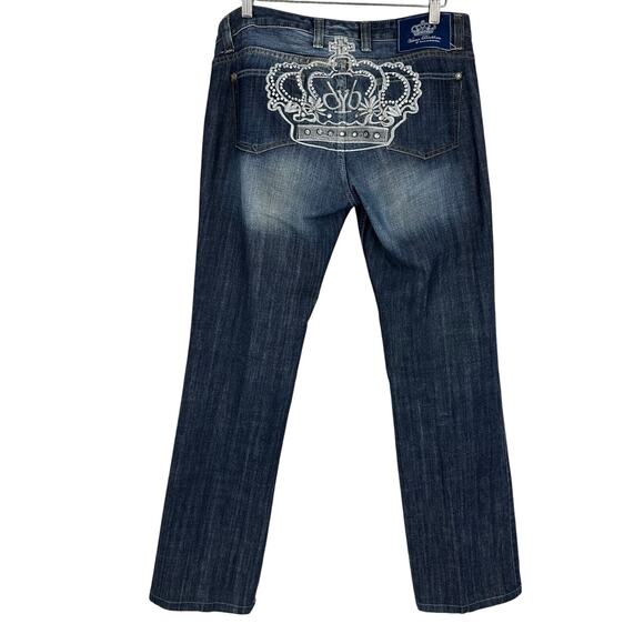 Vintage Y2k Victoria Beckham Rock & Republic Blue Denim Flare Jeans Women’s - Picture 1 of 11